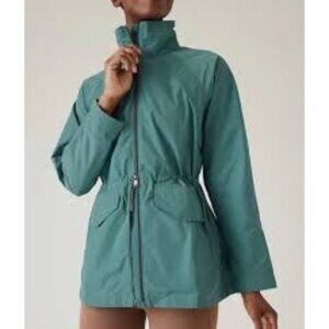 Athleta Westerly Waste-Resistant & Wind-Resistant Blue Jacket Sz Medium NWT‎